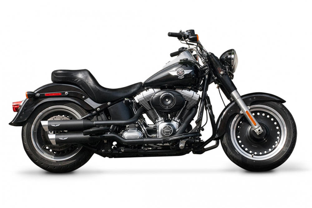 PENZL V2-Speed Auspuffset verstellb. / black ceramic / Harley Softail / 08-17 / EG-BE