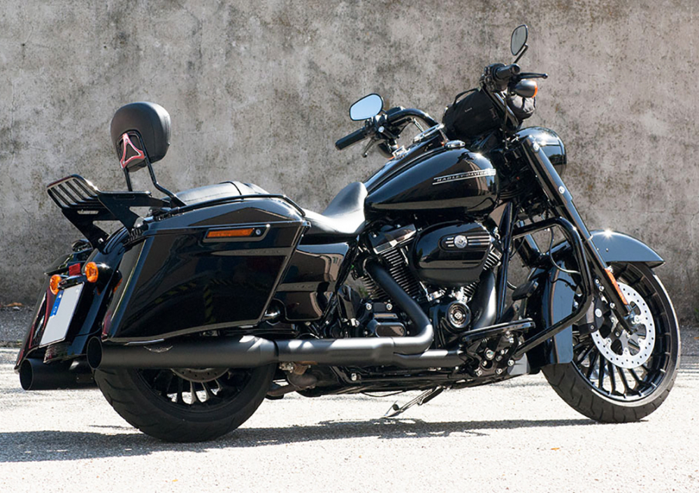 PENZL - V2-Speed Auspuff / elek. verstellb. / schwarz-matt / Harley Davidson Tourer / ME 107 / ME 114 / EG-BE