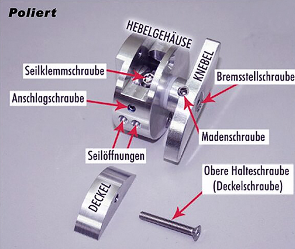 PENZL-Verstellhebel - silber poliert / bestellbar nur mit Penzl-Auspuff-Anlage