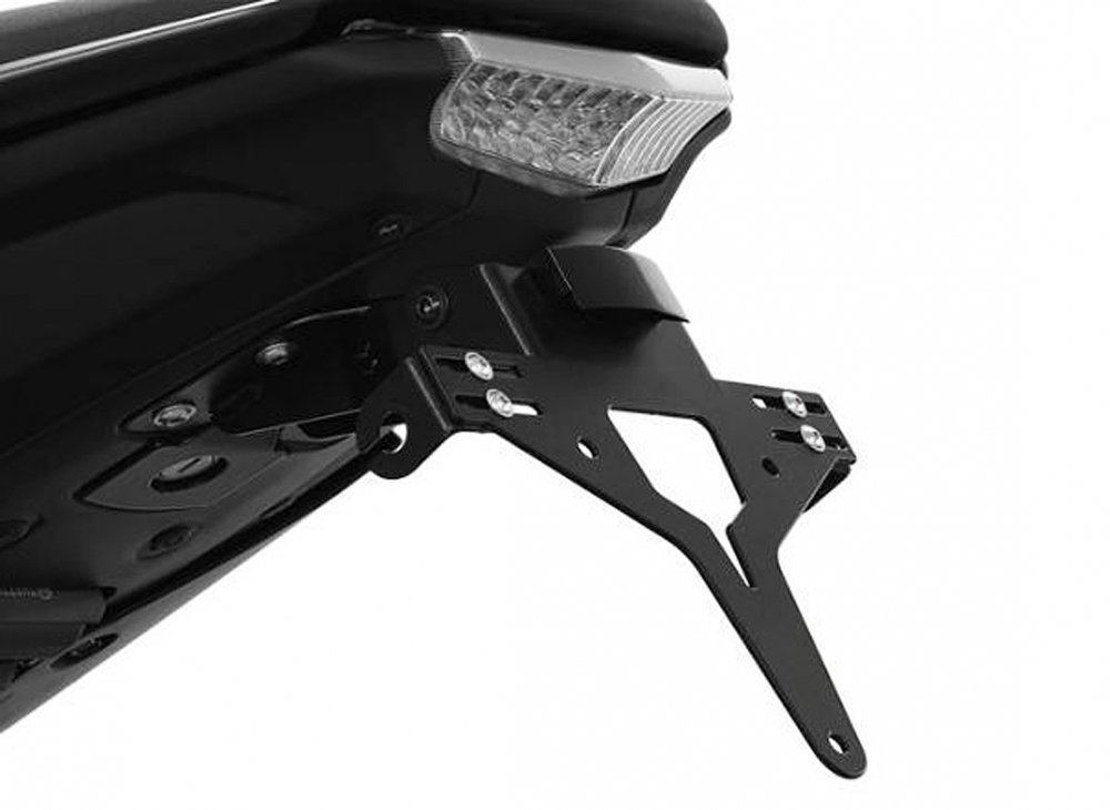 RR - Kennzeichenhalter - inkl. Reflektor + LED - Leuchte / black / Yamaha MT 125 / ab 2020