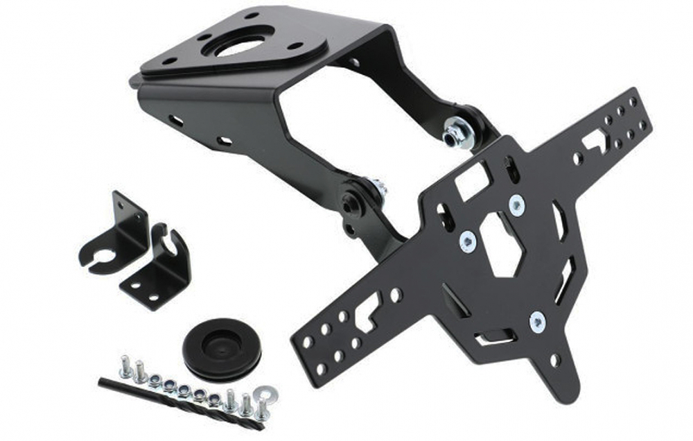 RR - Kennzeichenhalter - inkl. Reflektor + LED-Leuchte / black / Yamaha MT 125 / 2014 - 19