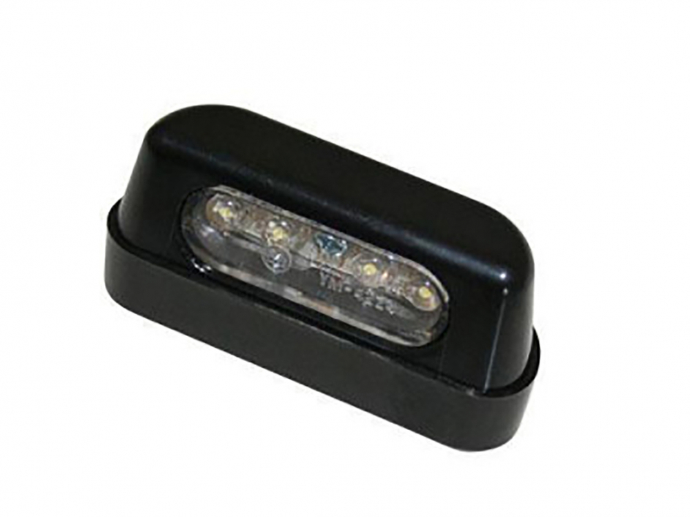 LED - Kennzeichenleuchte klein / schwarz - universal / E-Zeichen