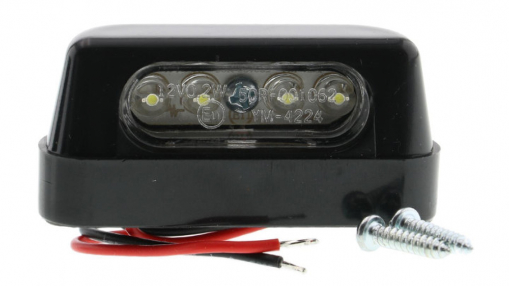 Mini - LED - Kennzeichenleuchte / ABS / schwarz / universal / E-Zeichen