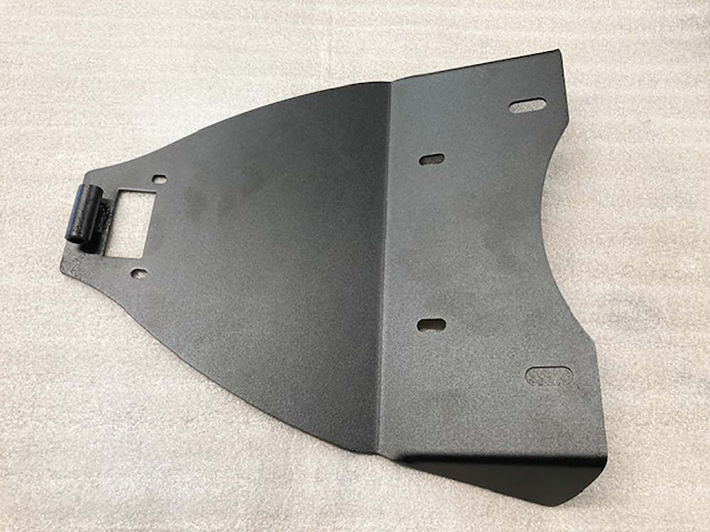 BR - 3D - Schwingsattel - Rahmenplatte / Yamaha XVS 650 / Steel - schwarz matt feine Struktur