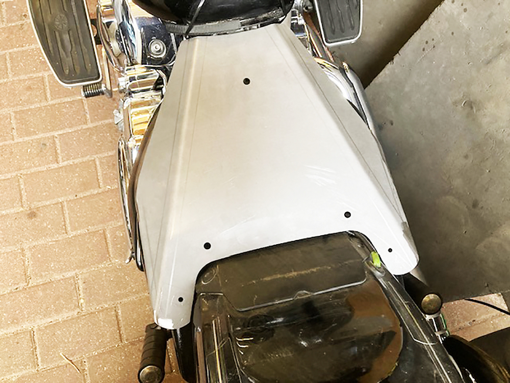Nur bei uns: BR - Schwingsattel - 3D - Rahmenplatte / Stahl roh / Yamaha XVS 1100 / alle Heckfender