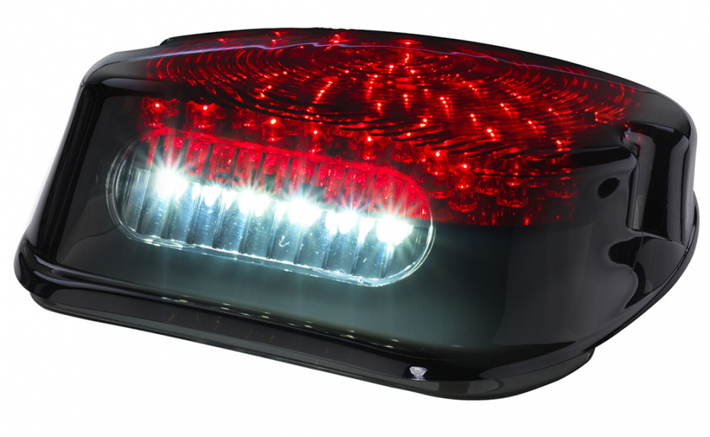 Harley DARK-CUSTOM LED-RÜCKLICHT / Harley - Smoke-Black / HD div. Modelle / KZH-Beleuchtung oben