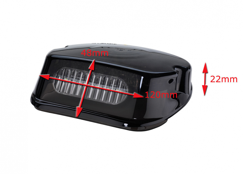 Harley DARK-CUSTOM LED-RÜCKLICHT / Harley - Smoke-Black / HD div. Modelle / KZH-Beleuchtung oben