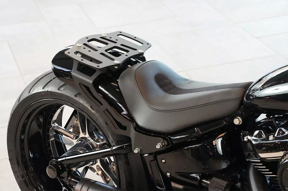 Custom - Gepäckbrücke - V2 - groß - ca 31 cm b / black / für Custom Gepäckträger // Harley + universal