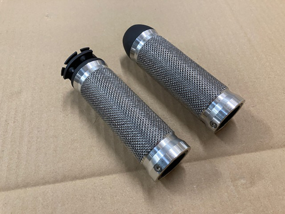 nur noch 1 x: TB GRIFF - SET - BASE ALU - silber / mit Gaszugaufnahme / Suzuki / Yamaha