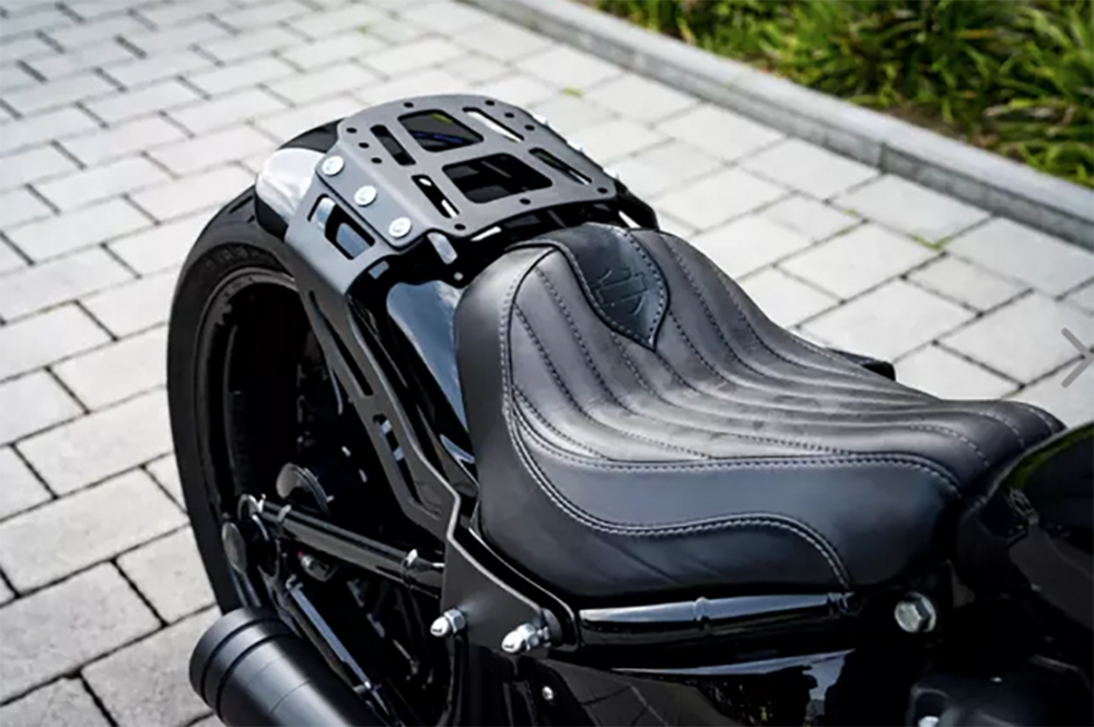 Custom - Gepäckträger V2 / Harley-Davidson Fat Boy, Breakout & FXDR ab '18 mit TB - GP-Style Fender 240/260/18" / black