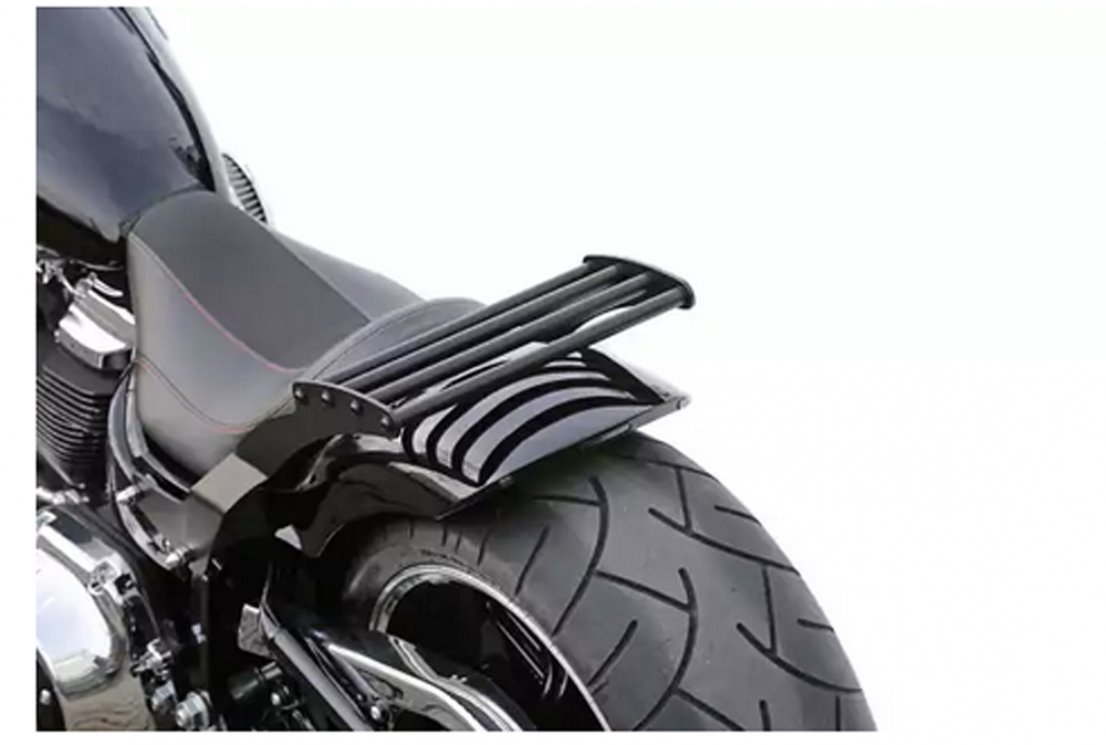 BR - Custom - Gepäckträger / Harley Fat Boy FLFB/S, Breakout FXBR/S & FXDR ab 2018 / mit flachem Steel - Fender 21" / 240/260er
