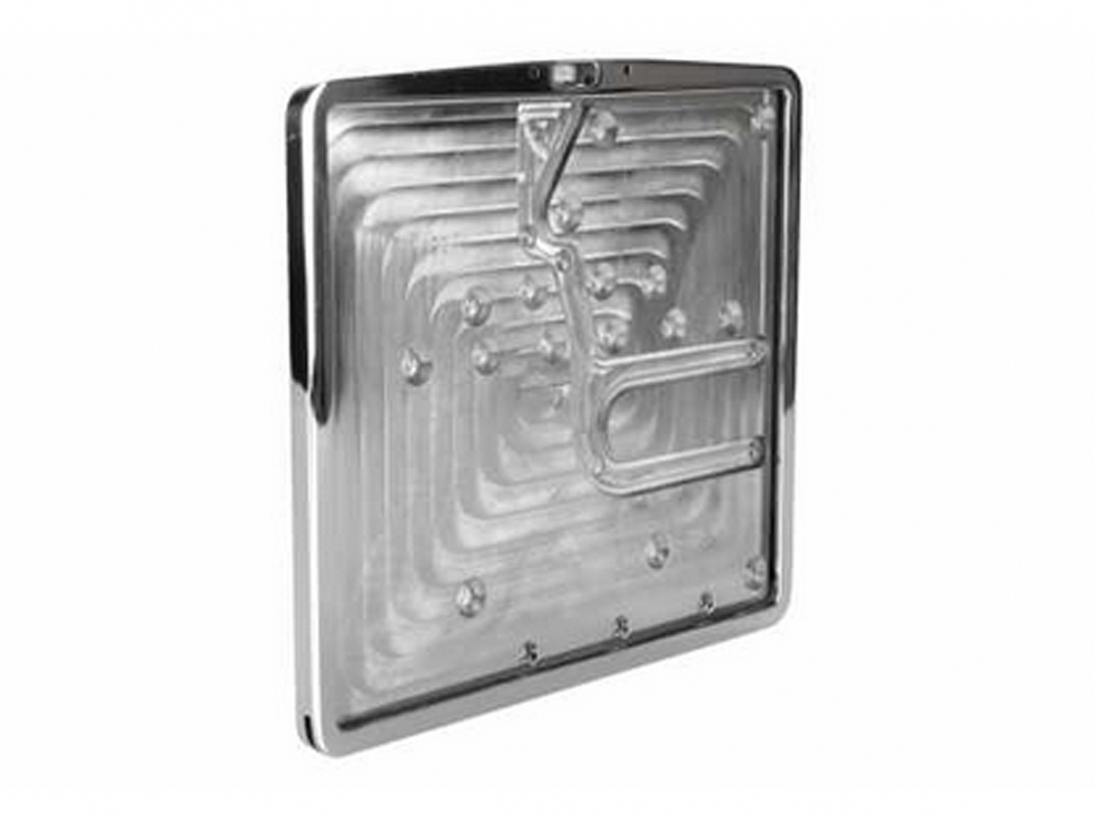 TB - KZH-PLatte - Kennzeichenträger - Inside / Billet Aluminium / silber poliert / 18 x 20 cm