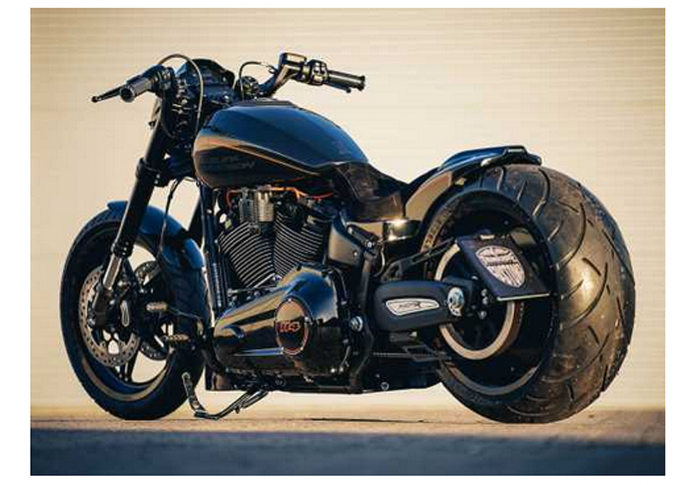 NEU: BR - BELTSCHUTZ - HARLEY SOFTAIL - FXDR / schwarz matt