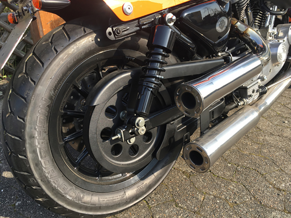 FALCON 2 in 2 Double Groove  / Komplettanlg. / ceramic schwarz beschichtet / HD Sportster XL / 1986 - 2003 / EG-BE