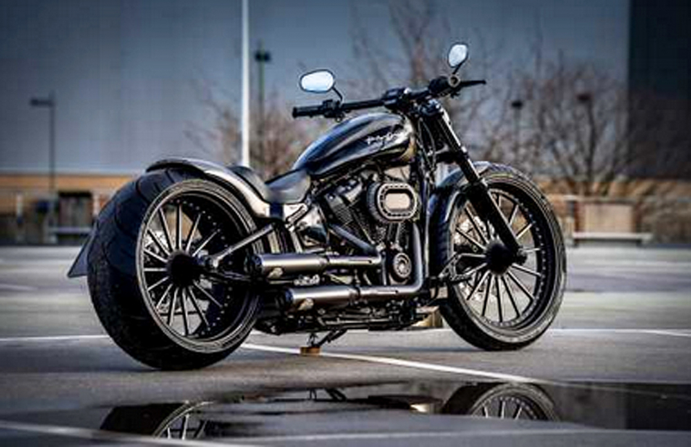 TB Fußrasten - Vorverlegungskit / Harley Softail - Street Bob + Low Rider + Standard ab 18 / TÜV