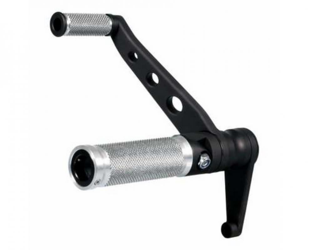 TB Fußrastenanlg. / BASE ALU / Alu schwarz / Harley Sportster - ab 04 - 13 / TÜV