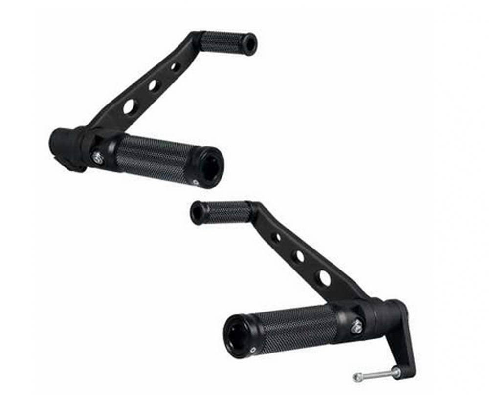 TB - Fußrastenanlage / SATIN / black - keine Vorverlegung / Harley VRSC 12 - 17  / TÜV