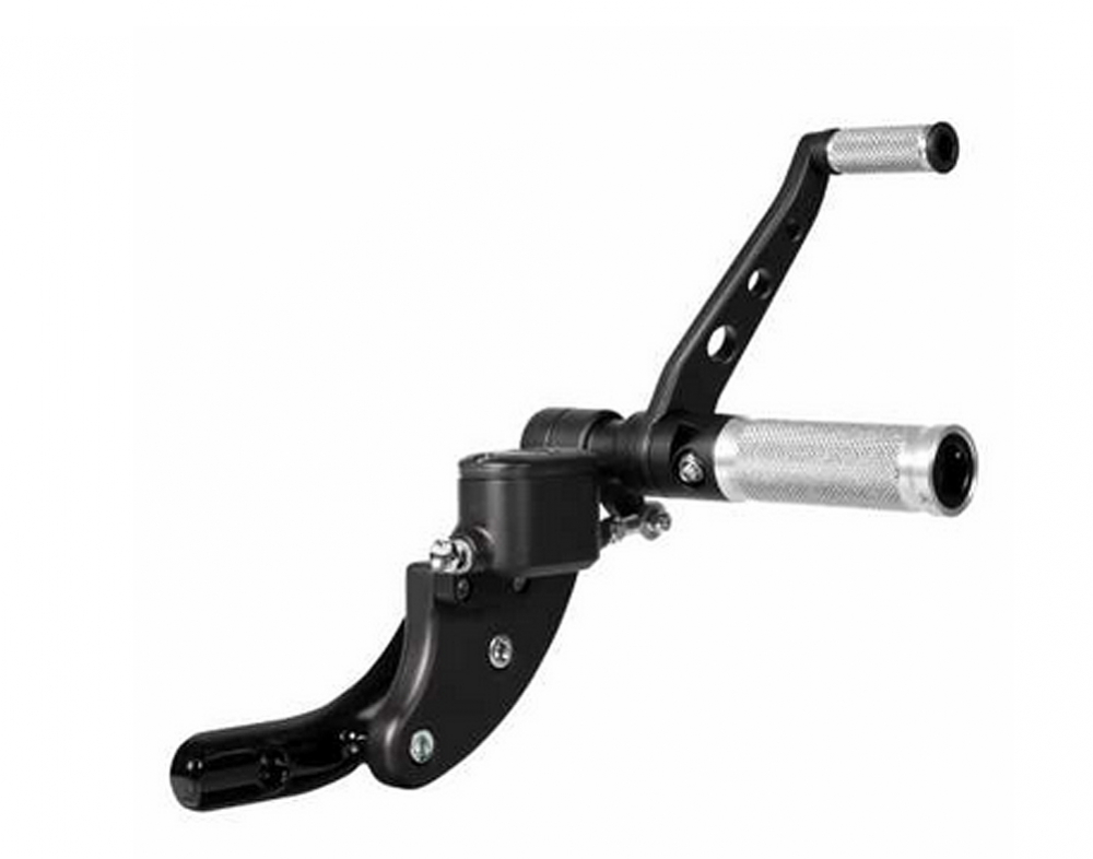 TB vorverlegt. Fußrastenanlage / BASE ALU / Harley Softail Evo / 1984 - 99 / TÜV