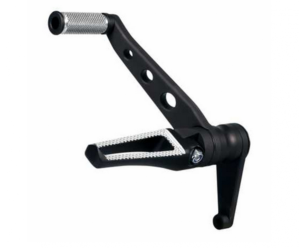 TB Fußrastenanlage / V-TECH / Alu schwarz / Harley Sportster 2003 - 14 / TÜV