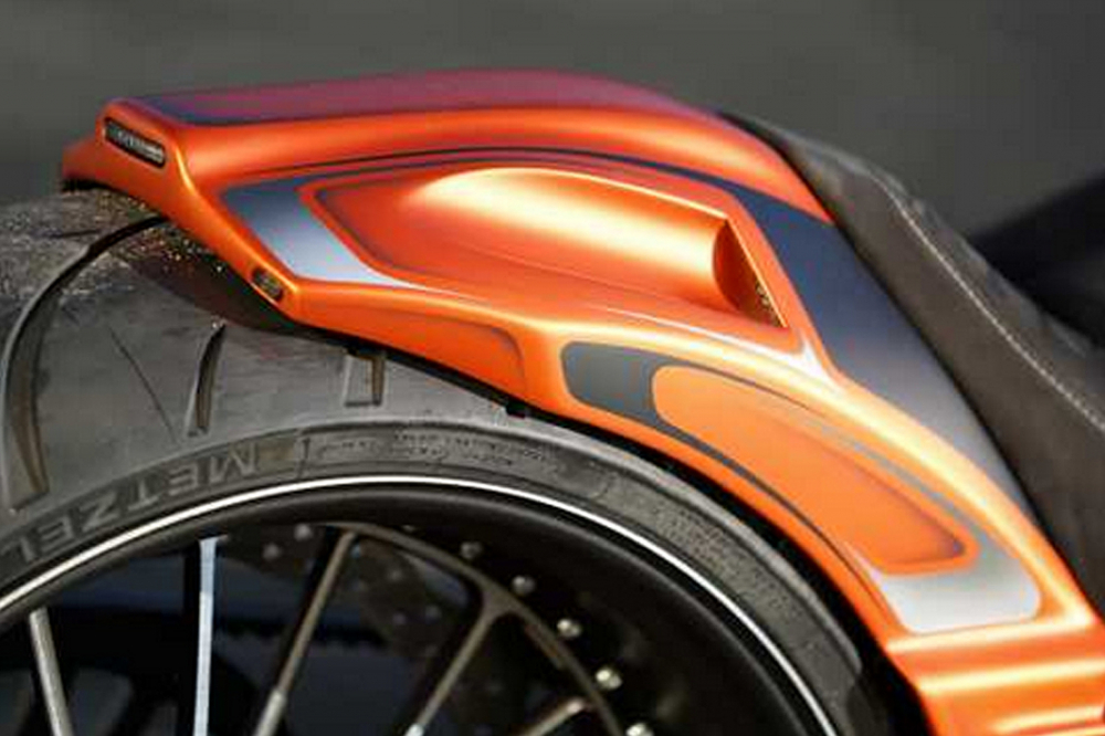 TB Heckfender GP-Style / FatBoy, Breakout & FXDR / 260 mm / 21" Rad / ab 2018 / mit Rücklicht + Blinker / Tüv