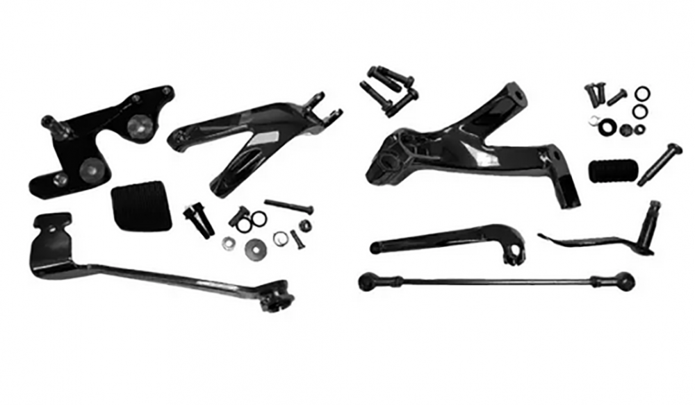 HD - Mid Control zu Forward Control Conversion Kit - ca 7,5" - schwarz / Harley - Softail Standard, Street Bob & Low Rider ab "18