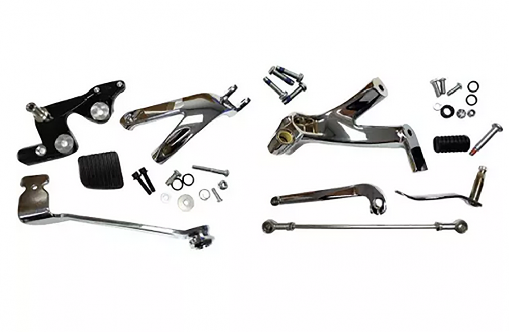 HD - Mid Control zu Forward Control Conversion Kit - ca 7,5" / chrom / Harley - Softail Standard, Street Bob & Low Rider ab "18