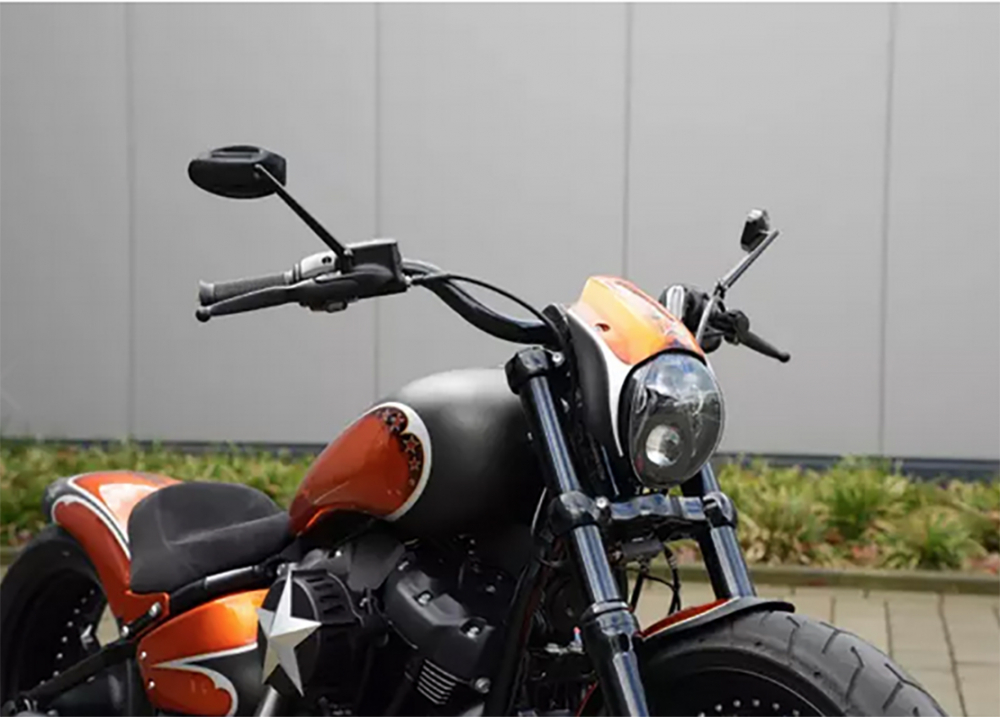 Nur bei uns: Headlamp Cap Upgrade-Kit - LED / schwarz matt / Street Bob FXBB/S & Standard FXST ab '18 / ab 2018
