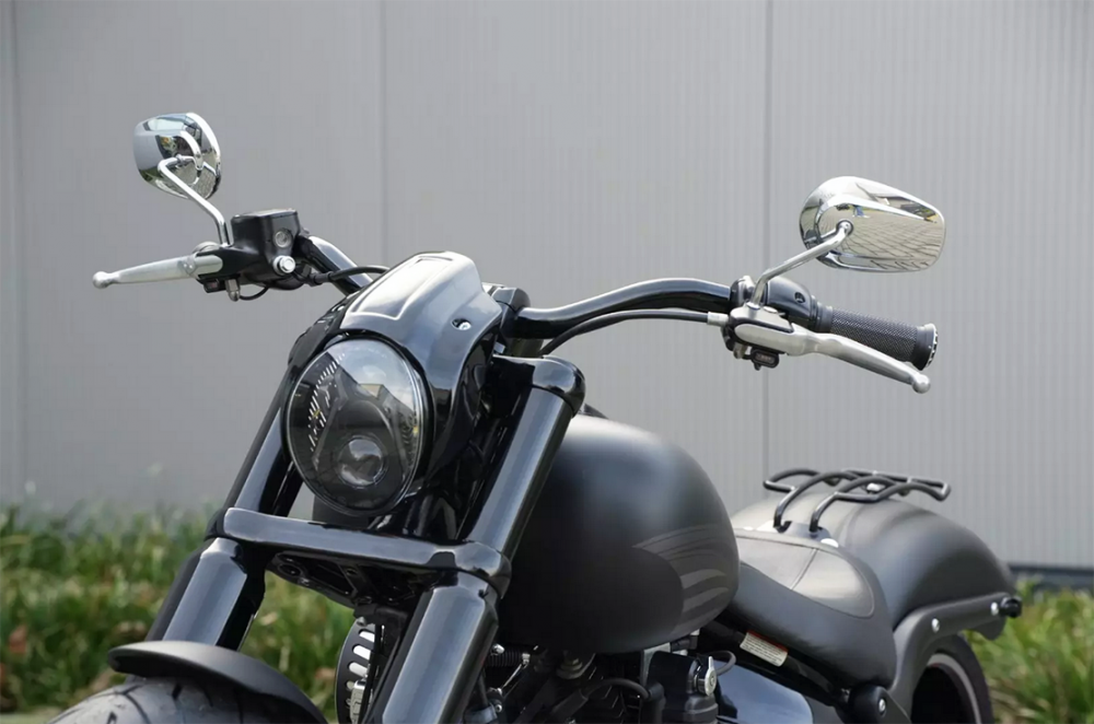 TB - Headlamp Cap Alu LED - Upgrade-Kit roh / Harley Davidson Breakout / Bj 13 - 17