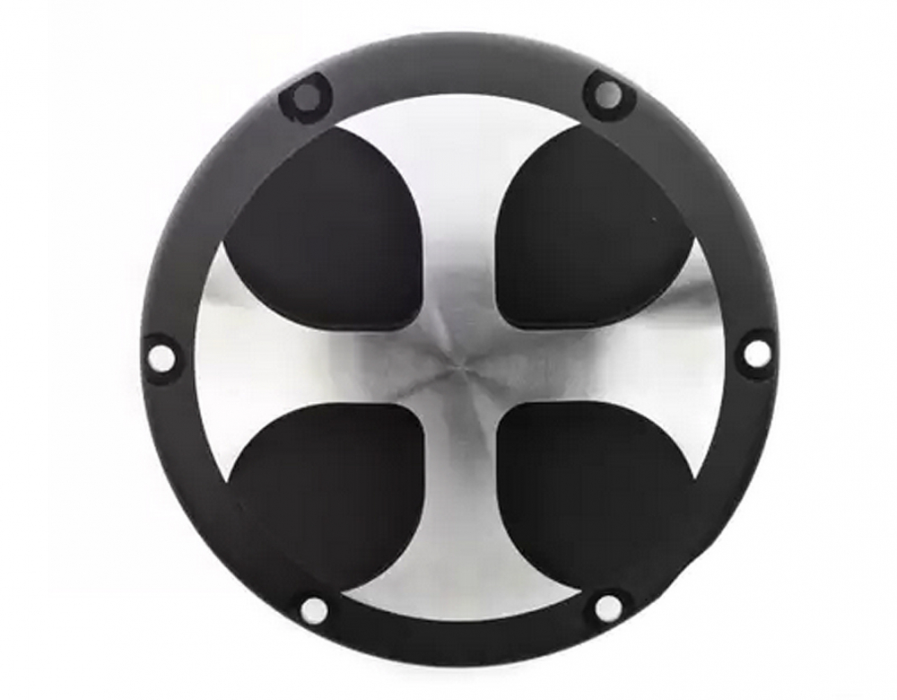 TB Kupplungsdeckel - Iron Cross / HD Sportster - ab 2004 / schwarz - silber