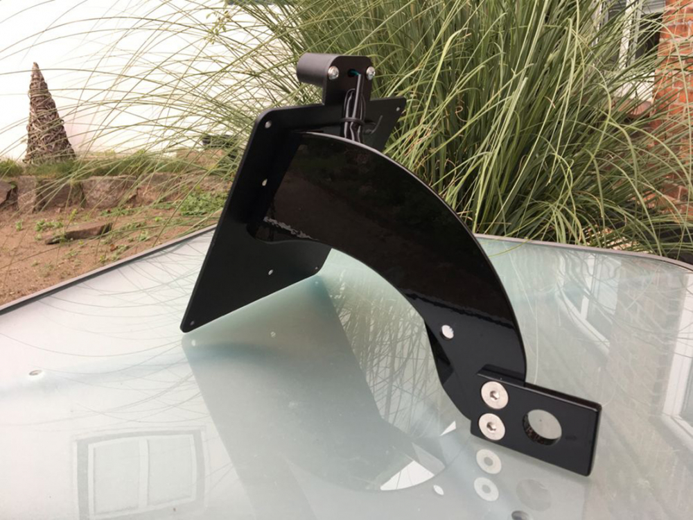 Black Sale: seitl. BR - Kennzeichenhalter - schwarz / Yamaha XV 1600 Wildstar / Kompl.-Set / TÜV