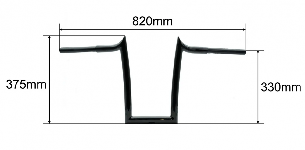 Lenker Blade Runner II  - Stahl - schwarz - 1,25" x 33 cm / Riserklemmung 32 mm !!! / Tüv