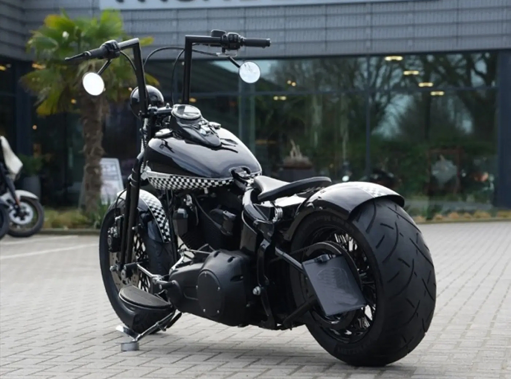 Schwingsattel - Montage - Kit Fellow L / Harley Softail / ausser Rocker & Breakout / 00 - 17