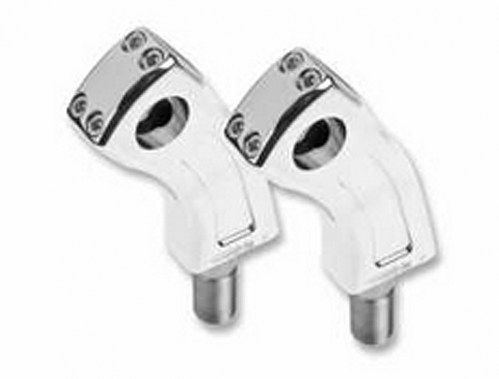 RISER - Alu Poliert / 2" / Pullback 10 mm / 25 mm / ohne Kabeldurchführung / Tüv