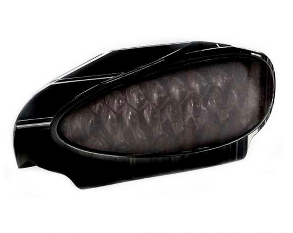 Rücklicht - für Inside Plate "Oval Mini" / schwarz glanz / E-Kennzeichen