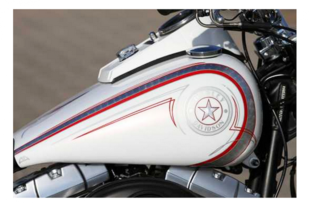 Tankverlängerung / Stahlblech / Softail & Dyna 00-17 - mit einteiligem Tank