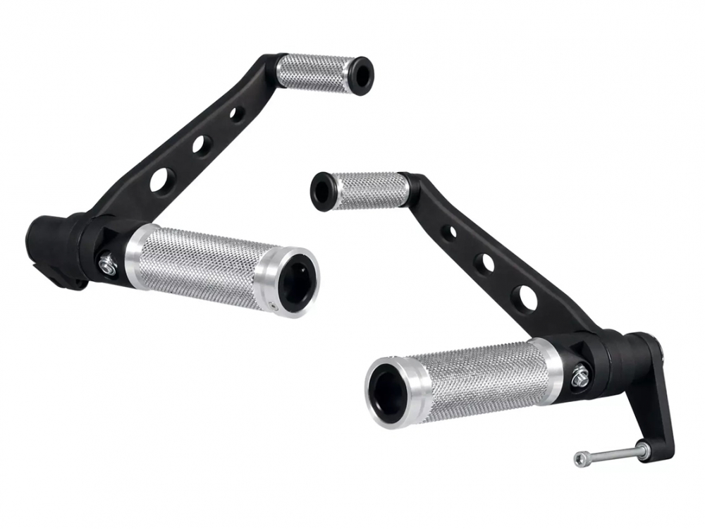 TB - Fußrastenanlage / Base Alu Black Design - keine Vorverlegung / Harley VRSC 12 - 17  / TÜV