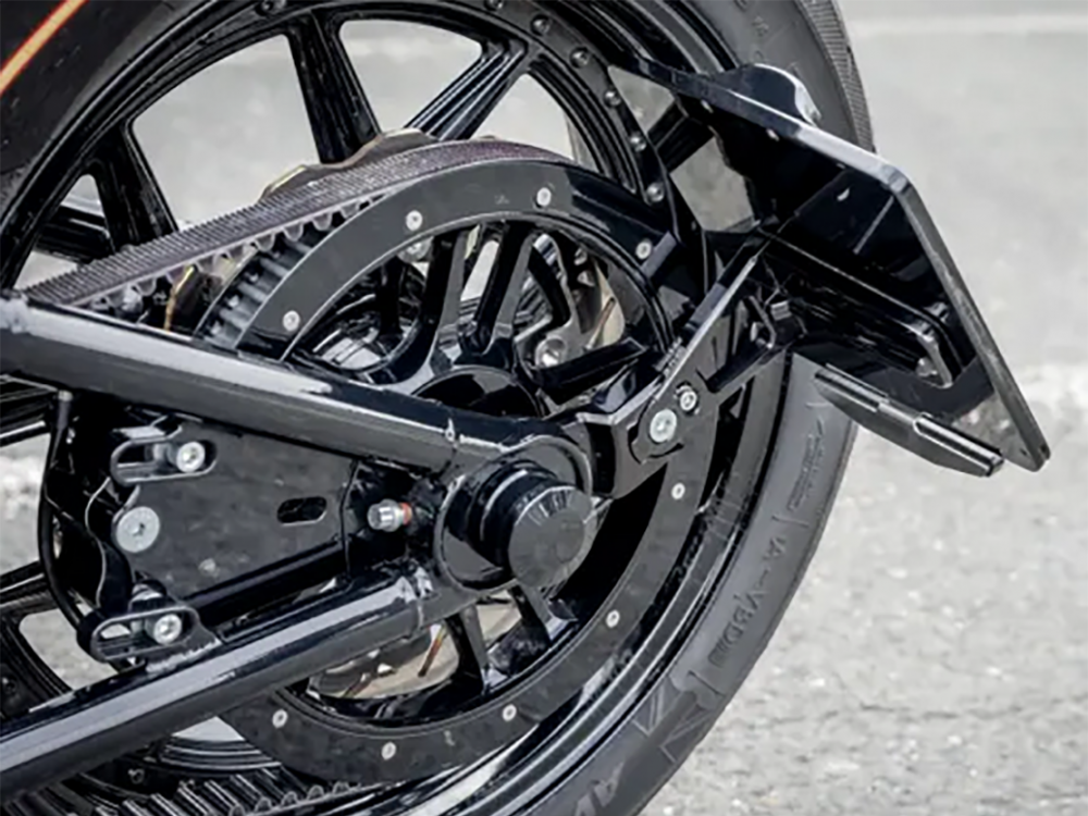 seitl. BR - Kennzeichenh. Kompl.-Set / Medium Pro - ALU / schwarz / HD Softail / ab 2018 / inkl. TÜV