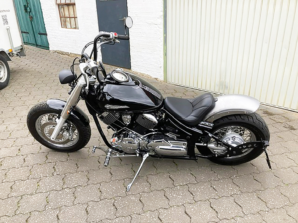 SALE: FALCON - vorverlg. Fußrasten-Anlage / 7 cm / Yamaha XVS 1100 Custom + Classic / Tüv
