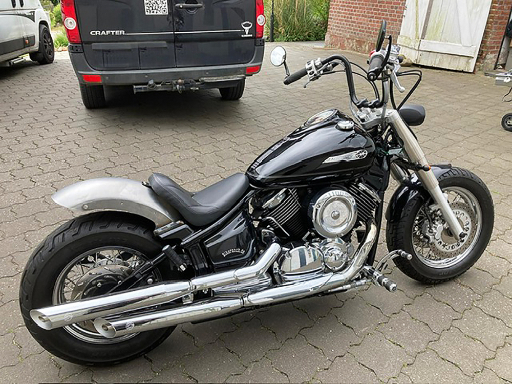 SALE: FALCON - vorverlg. Fußrasten-Anlage / 7 cm / Yamaha XVS 1100 Custom + Classic / Tüv