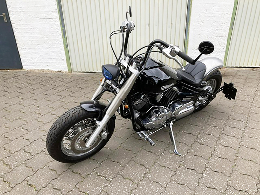 SALE: FALCON - vorverlg. Fußrasten-Anlage / 7 cm / Yamaha XVS 1100 Custom + Classic / Tüv