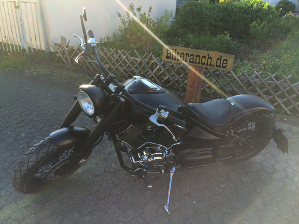 TB Solo-Einzelsitz / schwarz / YAMAHA XVS 650 / Heckfender RAI / Spooky
