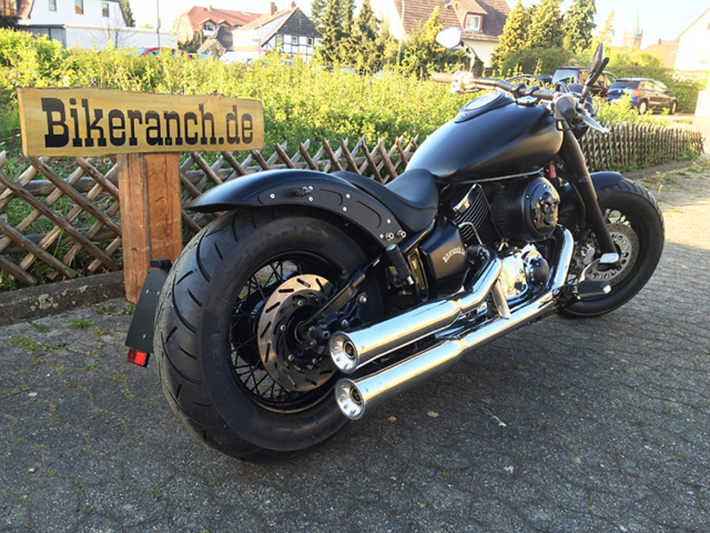TB Solo-Einzelsitz / schwarz / YAMAHA XVS 650 / Heckfender RAI / Spooky