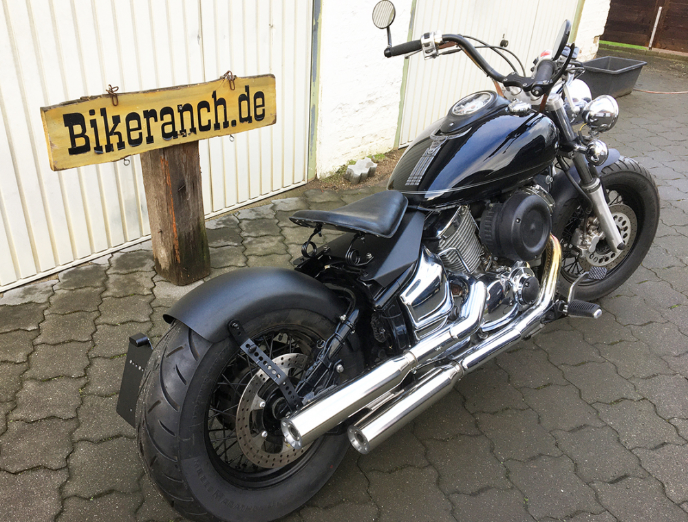 Nur bei uns: BR - Schwingsattel - 3D - Rahmenplatte / schwarz / Yamaha XVS 1100 / alle Heckfender
