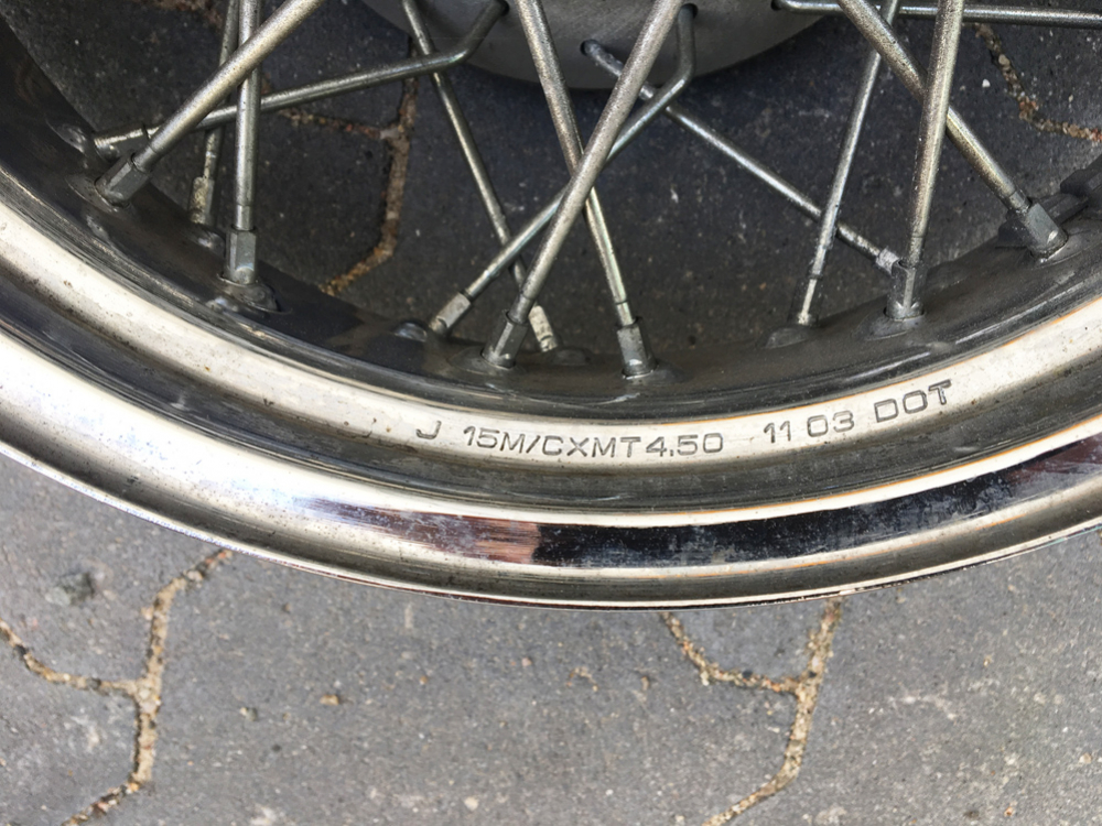 Orginal - Hinterrad-Felge, gebraucht / 4,5 x 15" - YAMAHA XVS 1100 / Chrom - TOP!