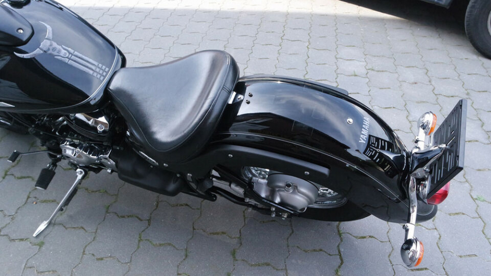 Original-FENDERSTRUTS - schwarz glänzend - Yamaha DragStar XVS 1100 - CLASSIC / 1 Paar