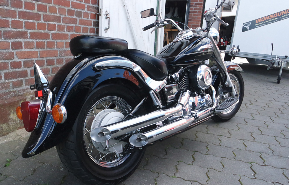 SALE - Nur bei uns: Falcon Cromo Line / Slip-On Auspuff / Yamaha XVS 1100 + Classic / ab 2003 / ABE