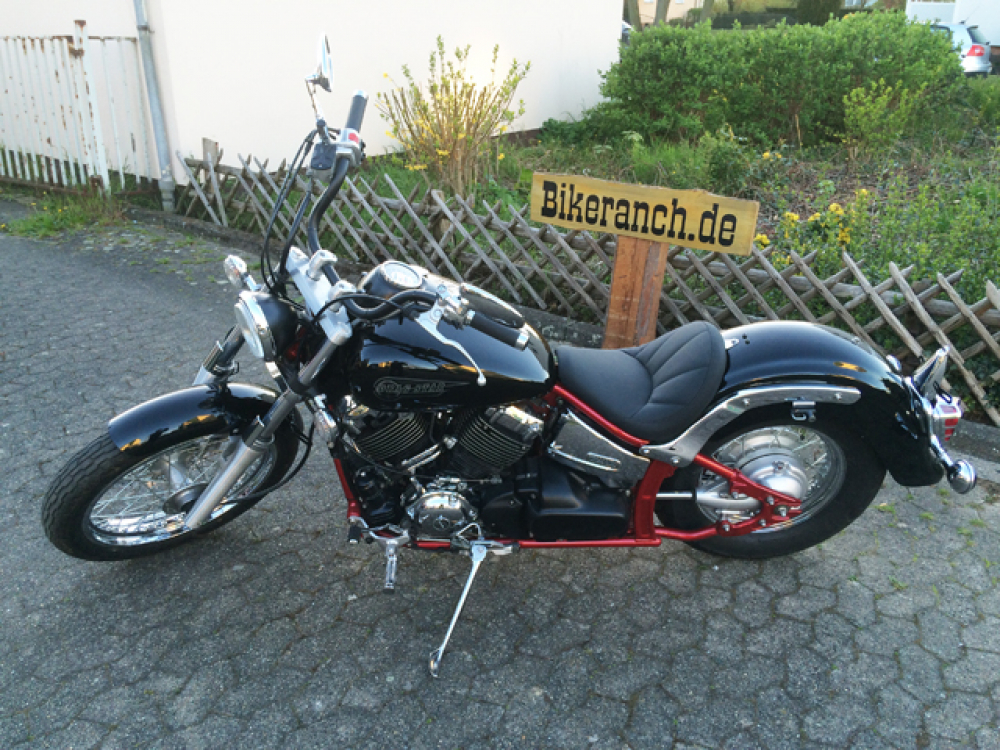 Original-Heckfender / schwarz matt /  gebr. / YAMAHA XVS 650 Classic / Stahlblech
