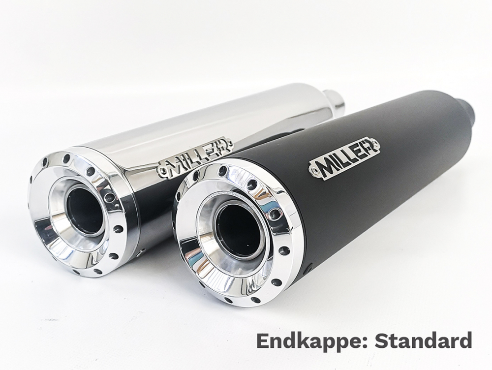 MILLER - YUKON - SlipOn / Edelstahl poliert - EURO 5+ / Indian Scout - 1250 ccm / EG-BE