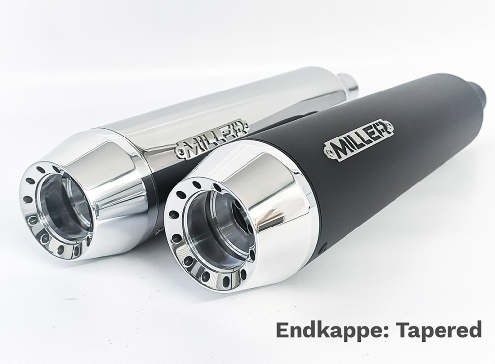 MILLER - YUKON - SlipOn / Edelstahl poliert - EURO 5+ / Indian Scout - 1250 ccm / EG-BE