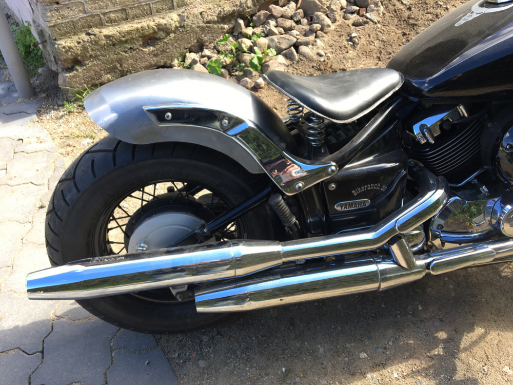 Nur bei uns: BR - Vintage - Heckfender - Set - inkl. YAM - Fenderstruts = Wahlfarbe / YAMAHA XVS 650